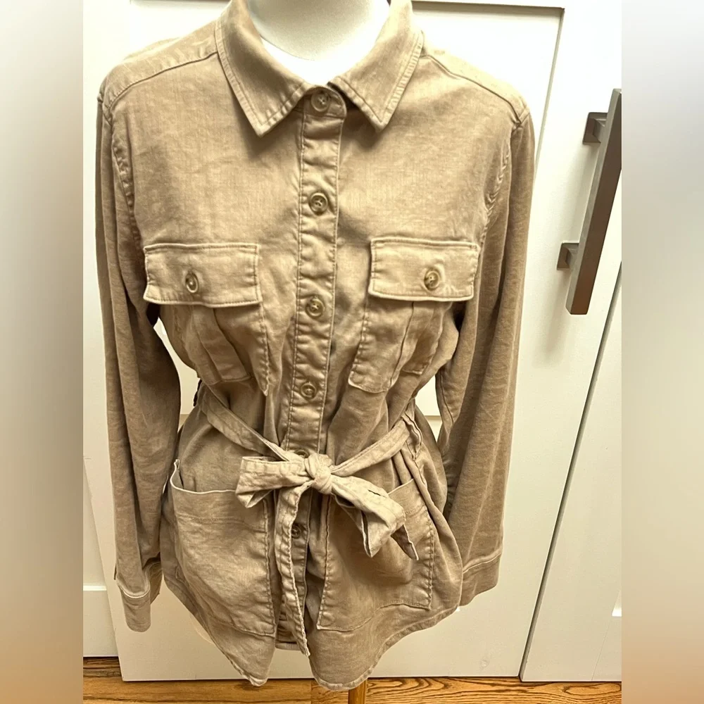 Evereve Level 99 Women's Khaki Utility Jacket - Picture 7 of 12